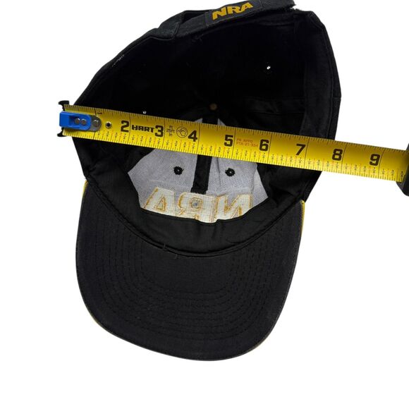 NRA Black Dad Hat Gold Logo Shooting Sports Strapback Cap American Flag - Picture 6 of 7